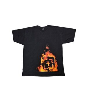 5.11 Tactical Mens Black Graphic Print Fire‎ Shirt Size XL